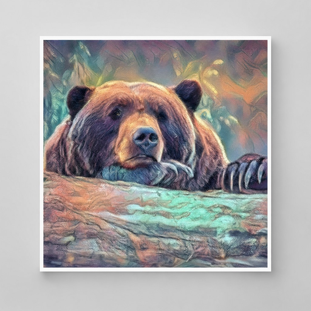 "Colorful Bear" — Prophetic Art Print